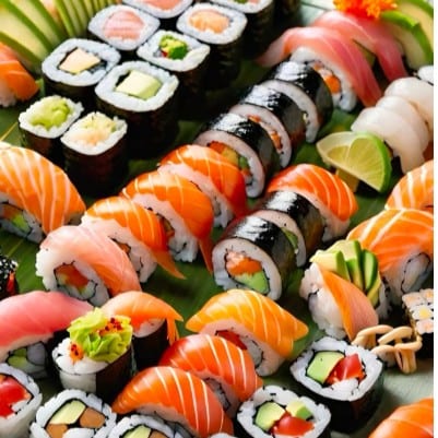 Variety Sushi Roll Platter.